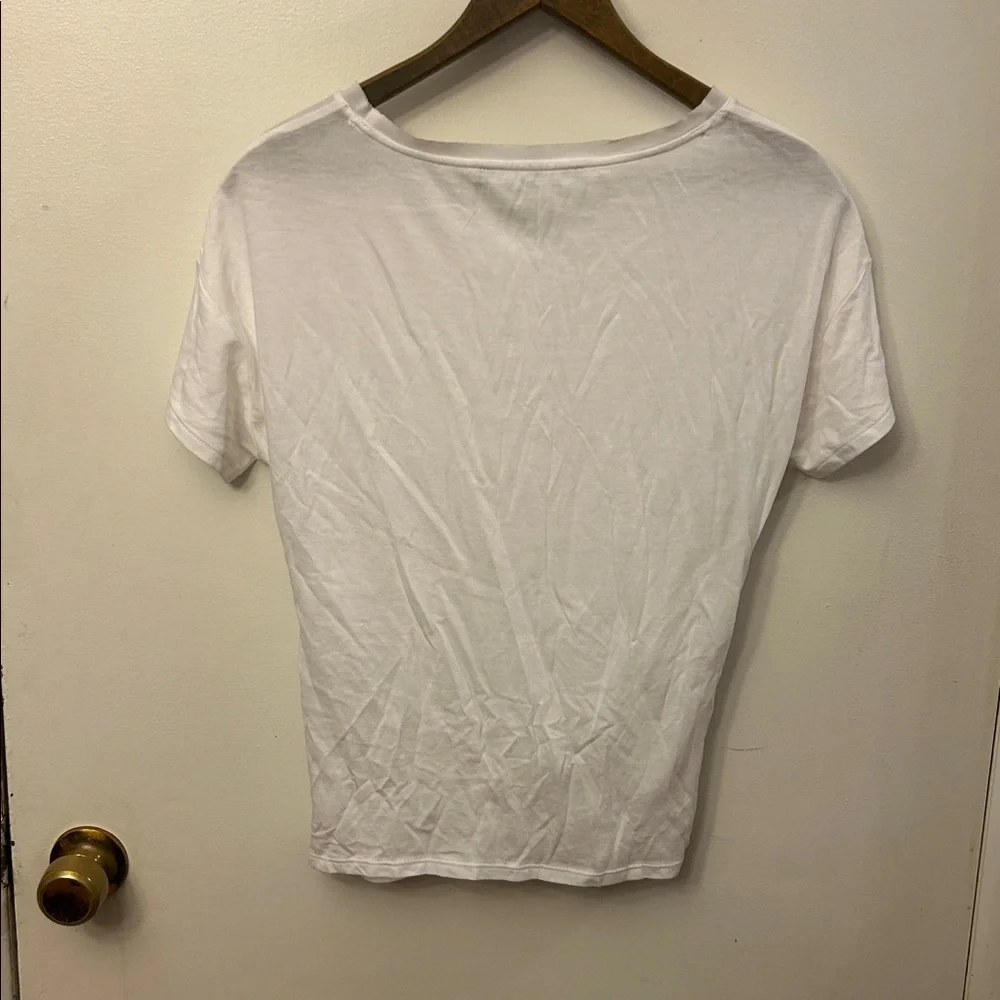White House Black Market White Short Sleeve Twist Tee Size XS NWT - Picture 5 of 5